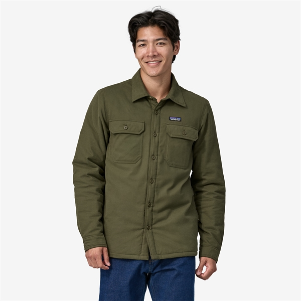 Patagonia Mens Insulated Organic Cotton MW Fjord Flannel Shirt - Basin Green